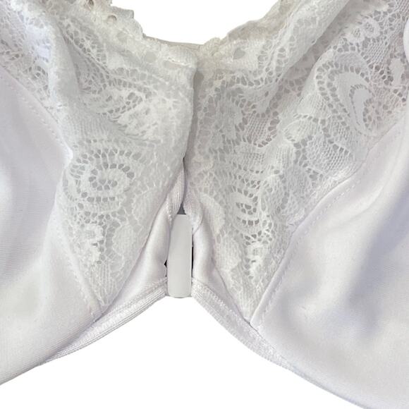 Glamorise Wonderwire Front-Close Underwire Unlined Full Coverage Bra size 36F - Picture 7 of 8